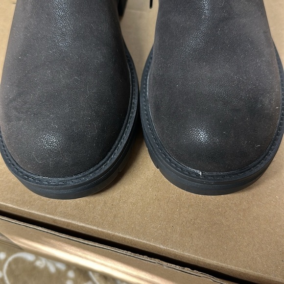 Ruiee Women's Ankle Boots Combat Boots, Comfy Low Heel Side Zipper Booties New - Picture 2 of 8